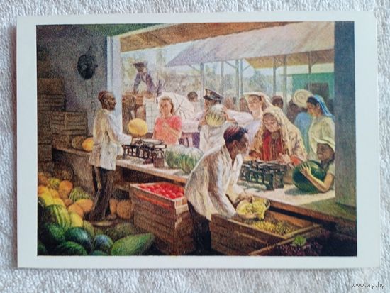 1955. Хныкин. Колхозная торговля