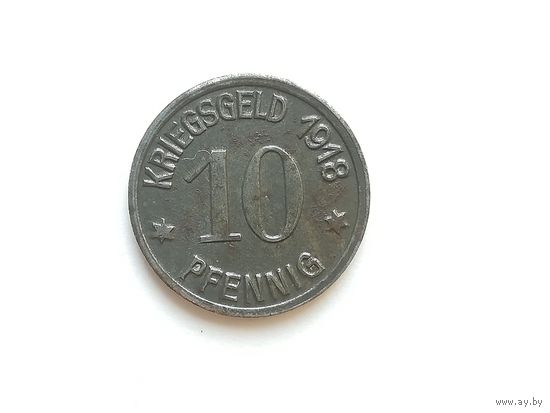 Нотгельд - 10 пфеннигов 1918 года. Кобленц. Нотгельды 1-6-5