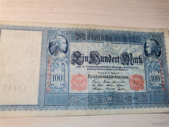 100 марок 1910 года, Германия.