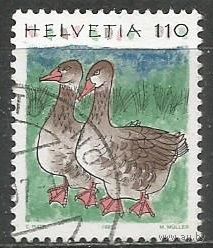 Швейцария. Гуси. 1995г. Mi#1564.
