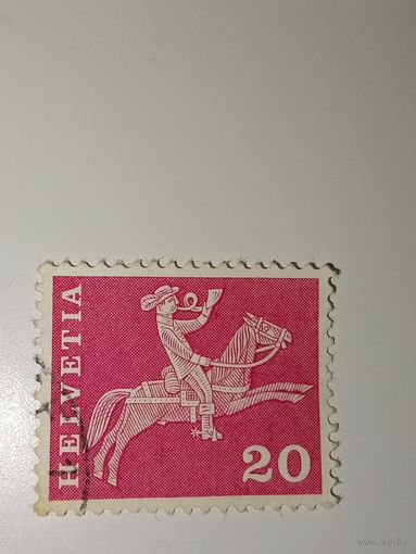 Марка Швейцария 1960 год История почты