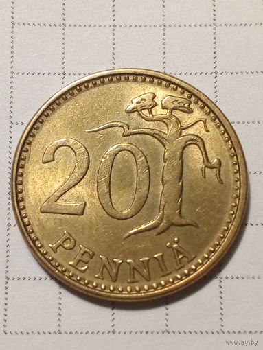 20 пенни Финляндия 1980 год