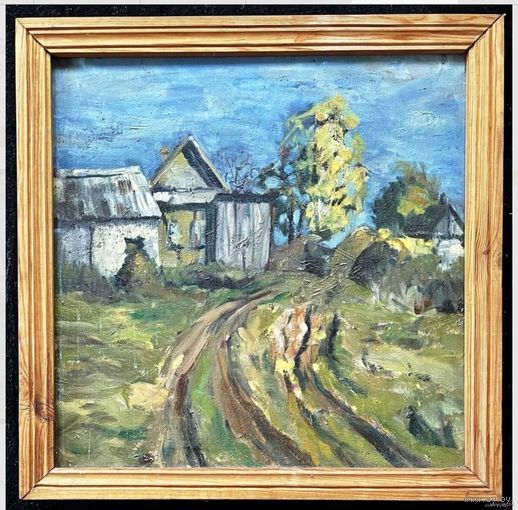 Кравцов В.П "Белорусский пейзаж". Холст, масло. Размер 50х50 см. С рамой 56х56 см.