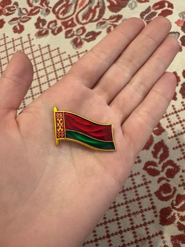 Флаг республики Беларусь ЗНАЧОК С РУБЛЯ