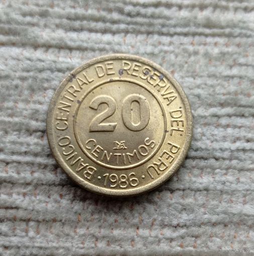 Werty71 Перу 20 сентимо 1986