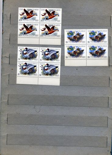 СССР, 1989,  УТКИ,  серия 3м  в К/БЛОК , чистая**