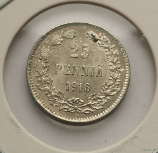 64. 25 пенни 1916 г. Серебро. С рубля