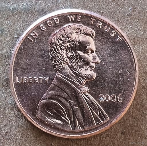 США 1 цент, 2006 г., цент Линкольна, без отметки мд: Филадельфия, KM# 201b