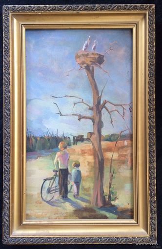 Блищ М.А."Детство" К/М, 59/92 см.