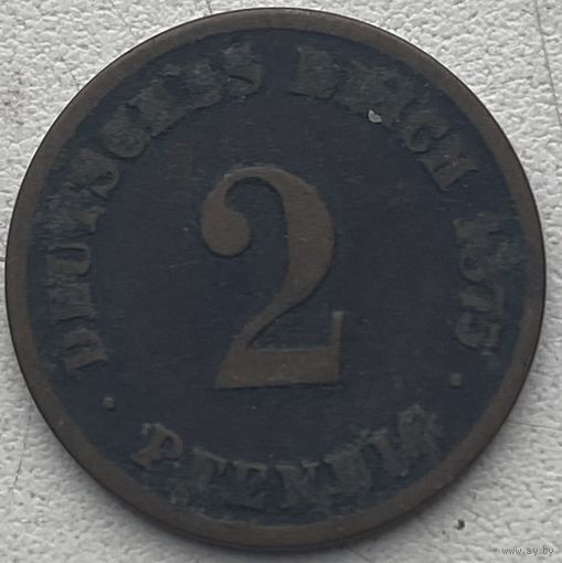 Германия 2 пфеннига 1875 г. C