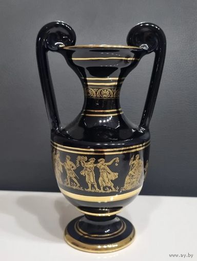 Винтажная Ваза греческая.отличное состояние.  Ручная работа, сделано в Греции, 24-каратное золото.  Высота  15 см.