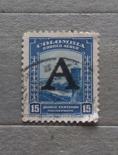 Колумбия. Стандарт. Надпечатка.
