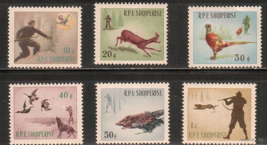 Албания-1965,(Мих.982-987)  * ,  Охота, Фауна (полная серия),