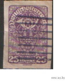 Марка без перфорации из серии 1920г. Австрия "Почтовый рожок"