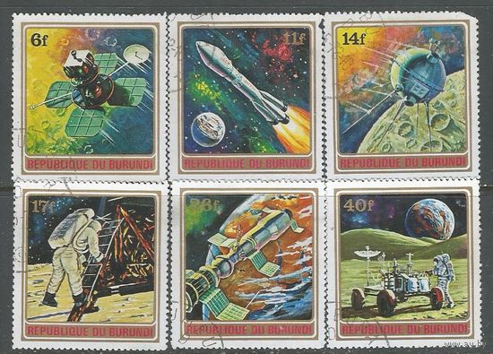 Бурунди. Исследование космоса. 1972г. Mi#857 A,B,C,D,E,F.