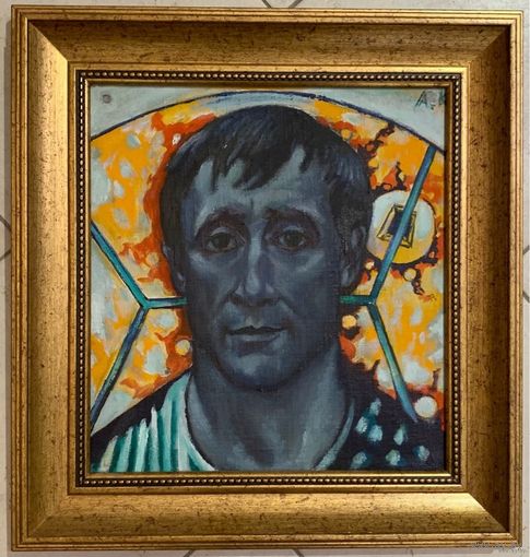 Кищенко А.М. Портрет. ДВП, масло. Размер с рамой 45х47,5 см