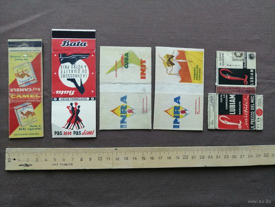 Очень старые спичечные коробки в разобранном состоянии одним лотом, сп-2 (4014)