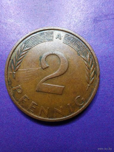 2 пфеннинга ФРГ 1991 А