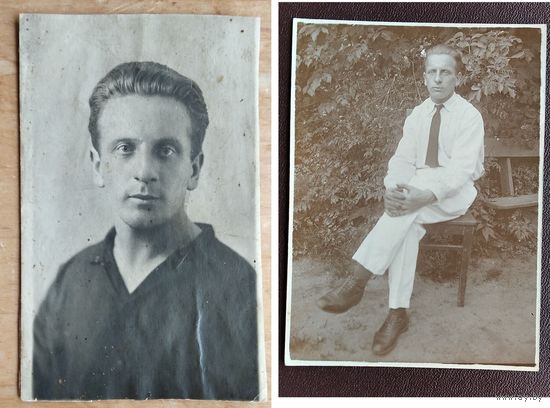 Два фото мужчин. 1930-е. 8х11 см. Цена за 1.