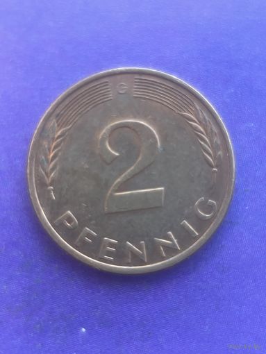 Германия ФРГ 2 пфеннига 1980 G