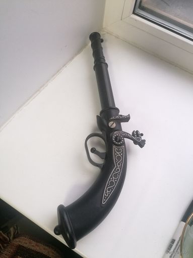 Сувенирный Макет пистоля, кремниевого пистолета, чугун, производство СССР