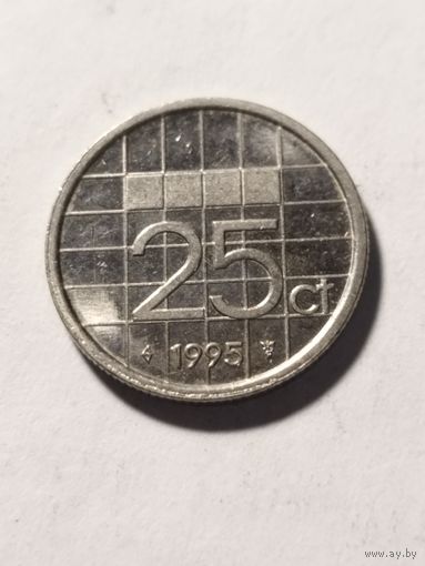 Нидерланды 25 центов 1995