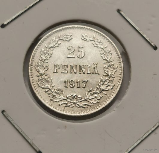 65. 25 пенни 1917 г. Серебро. С рубля