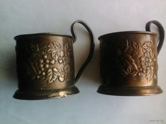 Подстаканник мельхиор "фрукты"