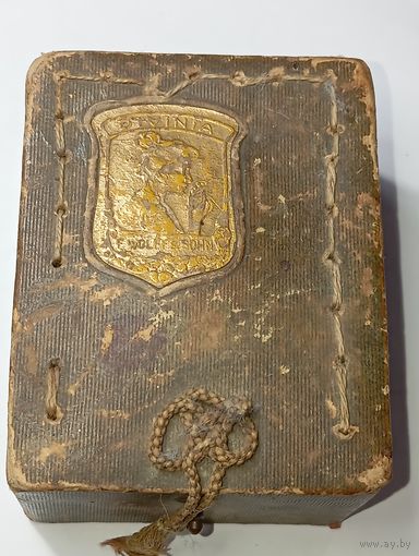 Старинная кожаная коробка для перьев BLANCHE Карлсруэ Баха  . 19 - 20 века .