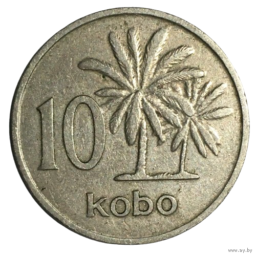 Нигерия 10 кобо, 1973