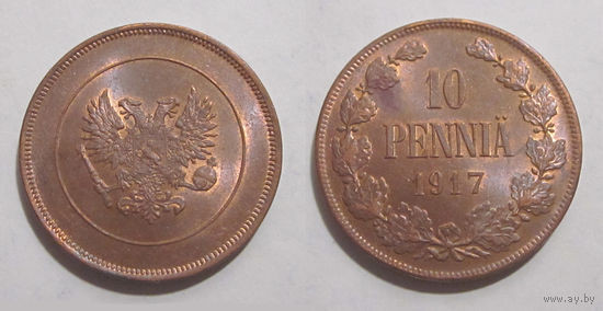 10 пенни 1917 UNC