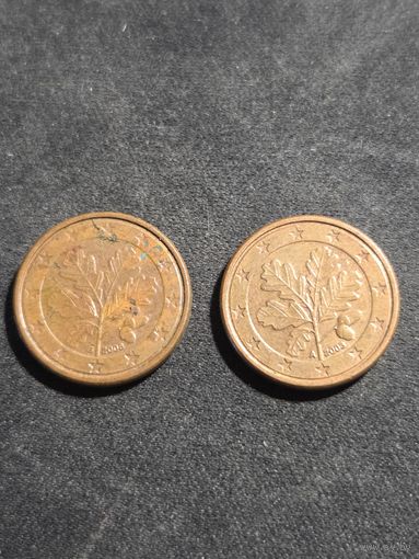 Германия 1 евроцент 2008 G A