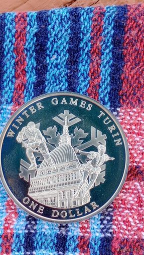 Острова Кука 1 доллар 2005 Олимпийские зимние игры