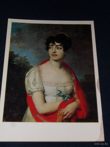 Открытка Боровиковский В.Л. (1757-1825). Портрет М.Ф. Барятинской. 1813 (?). Псковский историко-архитектурный музей