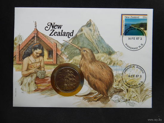 Новая Зеландия 50 центов 1982 г конверт первого дня КПД