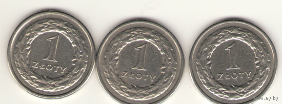 1 злотый  1994, 1995 г. Y#282