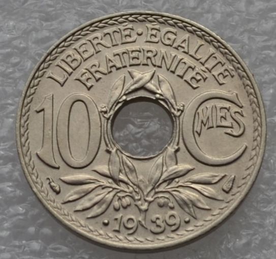 Франция, 10 сантимов 1939 г.
