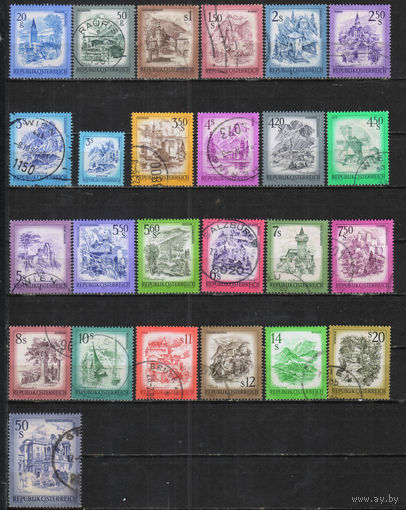 Австрия Респ 1973-82 Вып Туризм Виды #1430-4,1439-42,1475-8,1506,1519-20,1550,1565,1581,1596,1613,1654,1696 ,1710-1