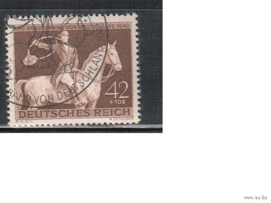 Германия-1943,(Мих.854)  гаш.  , Спорт, Лошади (одиночка)
