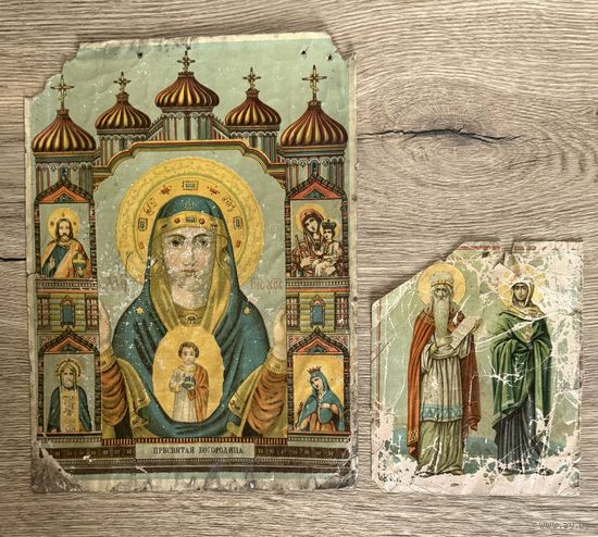 Старинные литографии цена за две