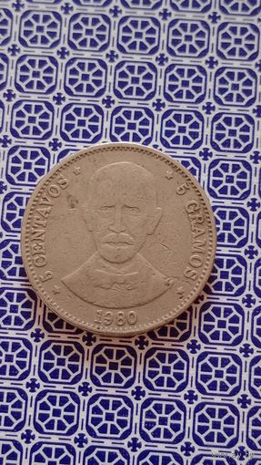 Доминикана 5  сентаво 1980