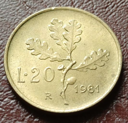 Италия 20 лир, 1981    ( 1-5-8 )