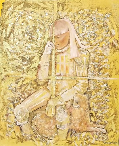 Панно на льняном холсте без подрамника