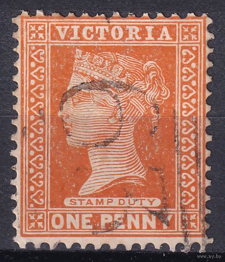 114.Aust. Великобритания. Австралийские штаты. Виктория. Стандарт. 1890 г. 1p. Mi.#109.