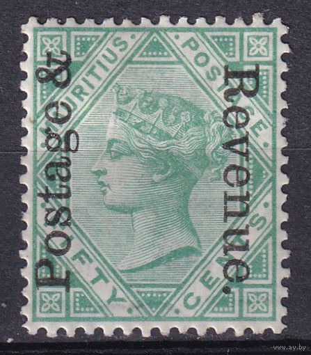 30.BrKM. Великобритания. Колонии. Маврикий. Виктория. Стандарт. Надпечатка. 50C. 1902 г. Mi.#114.