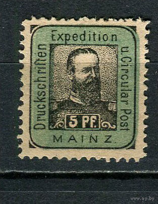 Германия - Майнц (D.) - Местные марки - 1888 - Кайзер Фридрих III 5Pf - [Mi.3] - 1 марка. Чистая без клея.  (Лот 80CR)