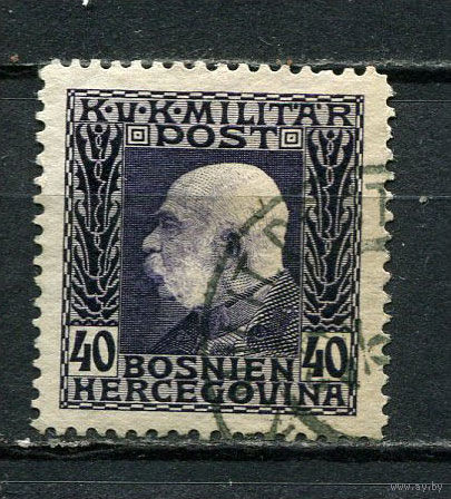 Босния и Герцеговина (Австро-венгерская администрация) - 1912/1914 - Кайзер Франц Иосиф I 40H - [Mi.75] - 1 марка. Гашеная.  (Лот 9JC)-TG3P59
