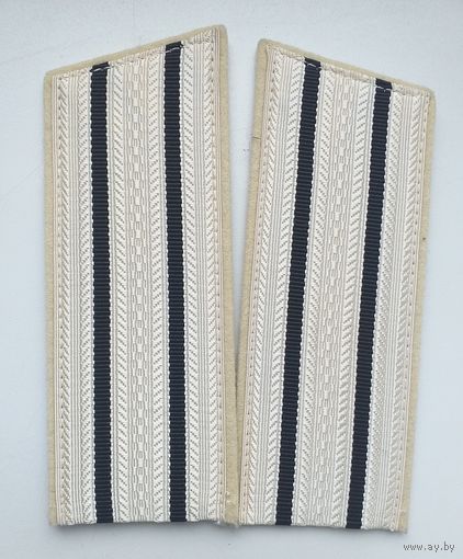 Погоны старшего офицерск.состава на белую тужурку ВМФ СССР обр.1973г.