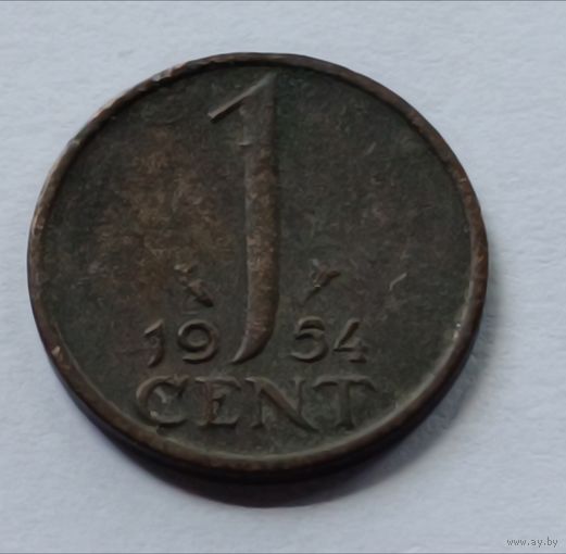 Нидерланды. 1 цент 1954 года.