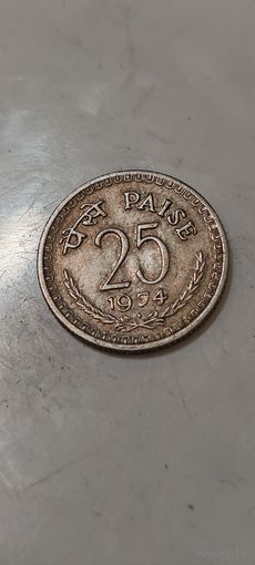 Индия 25 пайса 1974